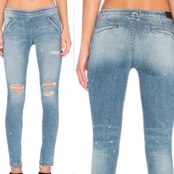 rta embroidered skinny jeans